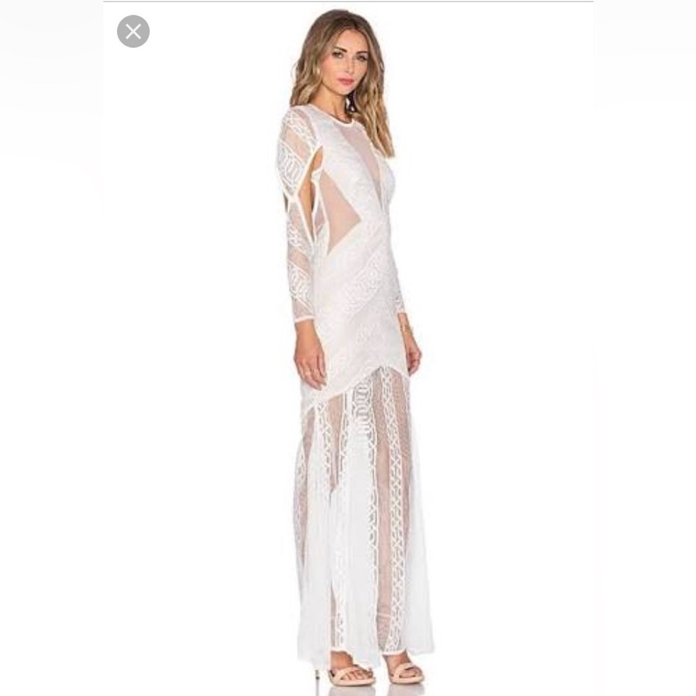 Shona Joy Ambrosia lace open back dress white / bridal wedding